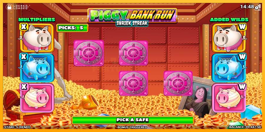 Piggy Bank Run - Shriek Streak mesin permainan untuk uang, gambar 5