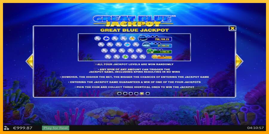 Great Blue Jackpot mesin permainan untuk uang, gambar 7