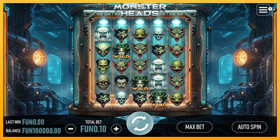 Monster Heads mesin permainan untuk uang, gambar 1